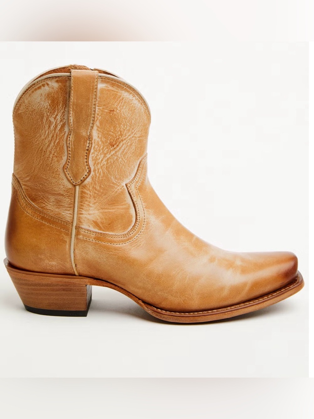 Cleo + Wolf Fern Western Square Toe Booties Tan Sz 8.5